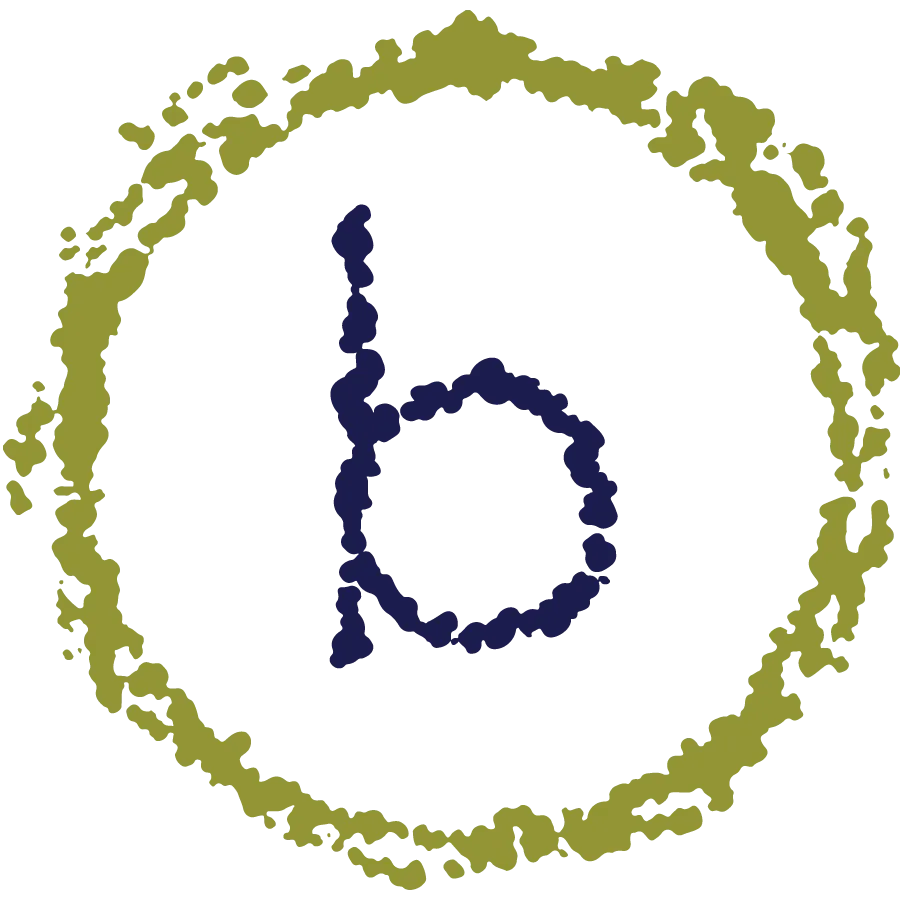 Bender Performing Arts logo, a lowercase b inside a green circle.