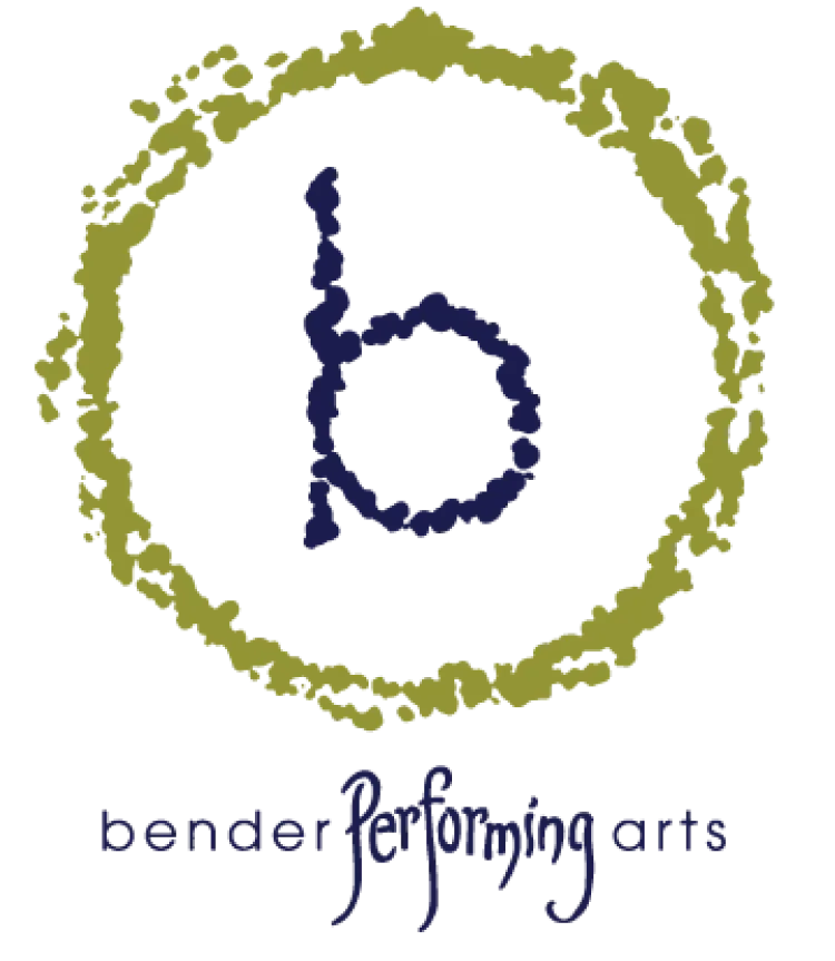 Bender Performing Arts logo, a lowercase b inside a green circle.