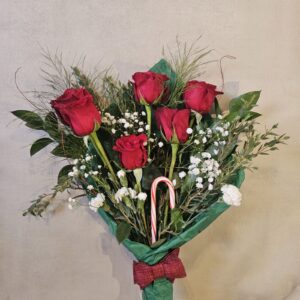 Red Bouquet:  Candy Cane Lane